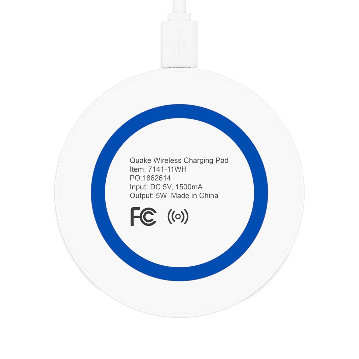 Quake Wireless 5W Charging Pad featuring Art Deco Doberman design [2.7"w x 0.33"h] - Hobbster