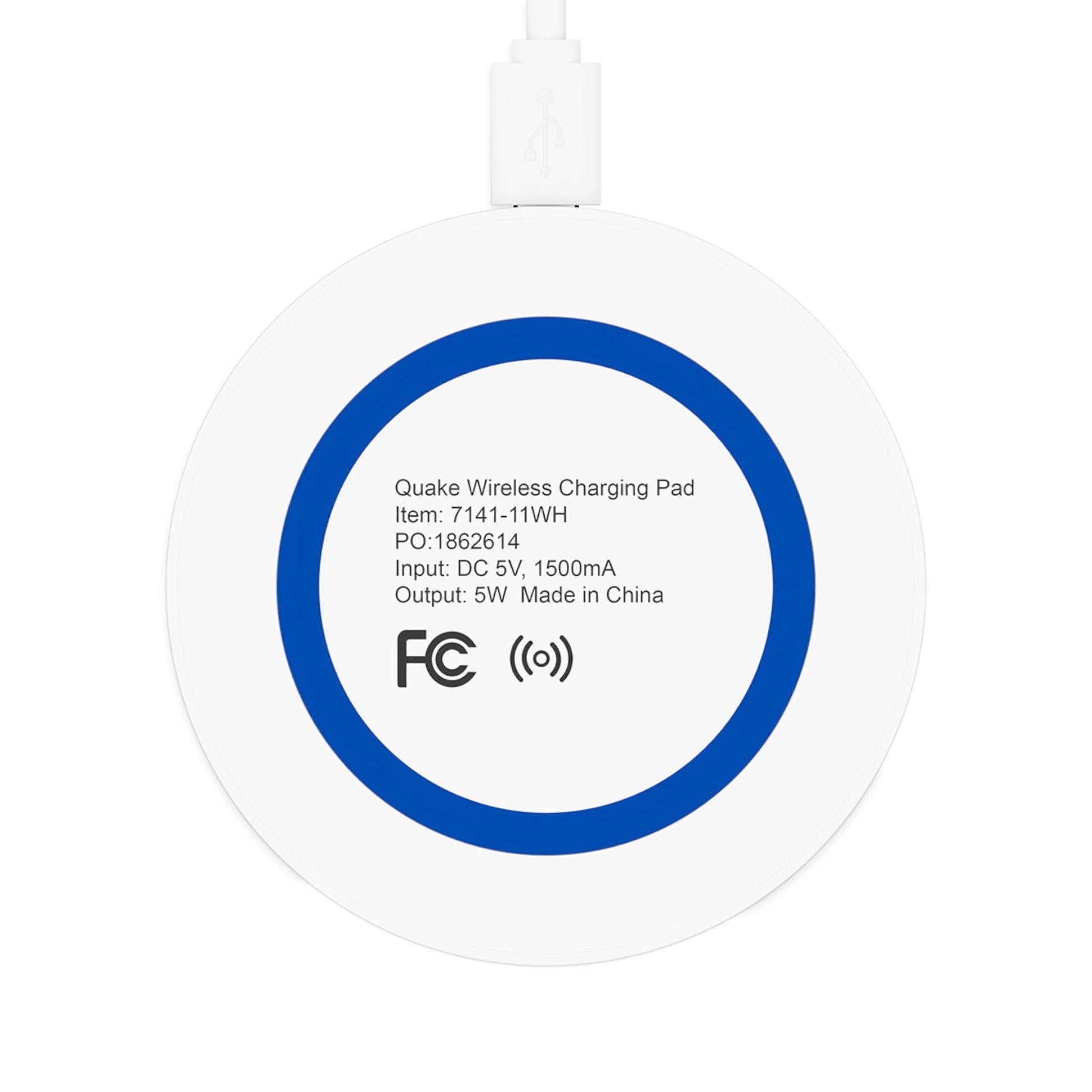 Quake Wireless 5W Charging Pad featuring Art Deco Doberman design [2.7"w x 0.33"h] - Hobbster