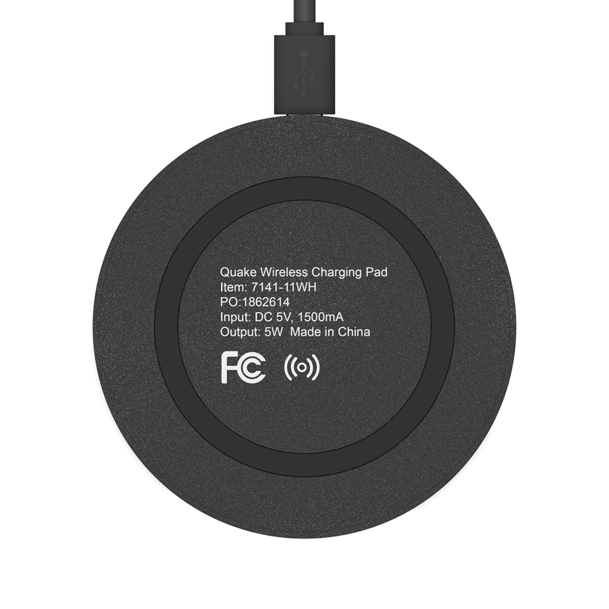 Quake Wireless 5W Charging Pad featuring Art Deco Doberman design [2.7"w x 0.33"h] - Hobbster