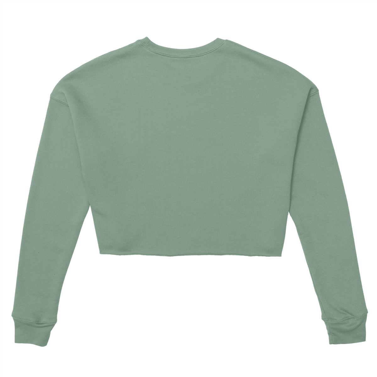 Retro Folk-Art Green Dog Women's Cropped Sweatshirt - Hobbster
