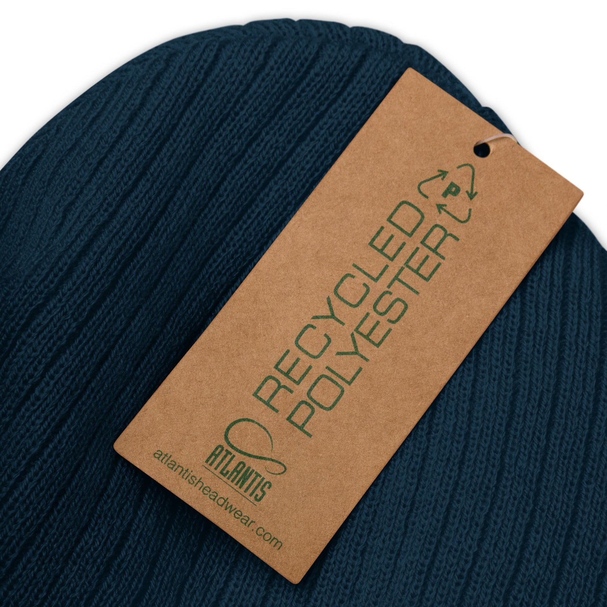 Ribbed beanie hat featuring embroidered Vizsla dog logo - Hobbster