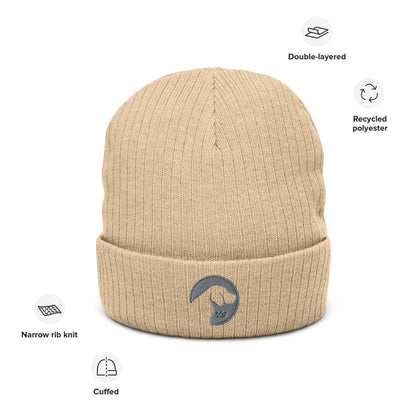 Ribbed knit beanie with embroidered Labrador logo - Hobbster
