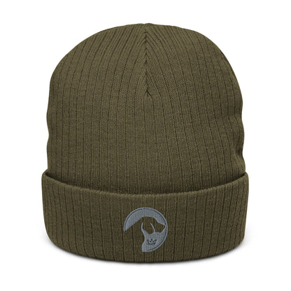 Ribbed knit beanie with embroidered Labrador logo - Hobbster