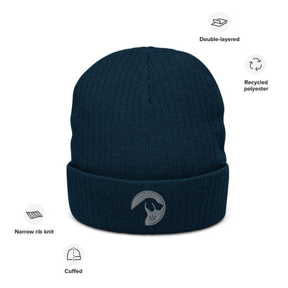 Ribbed knit beanie with embroidered Labrador logo - Hobbster