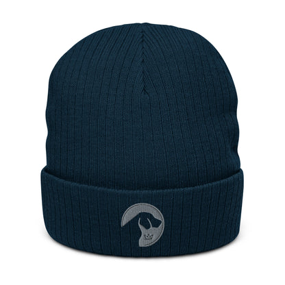 Ribbed knit beanie with embroidered Labrador logo - Hobbster