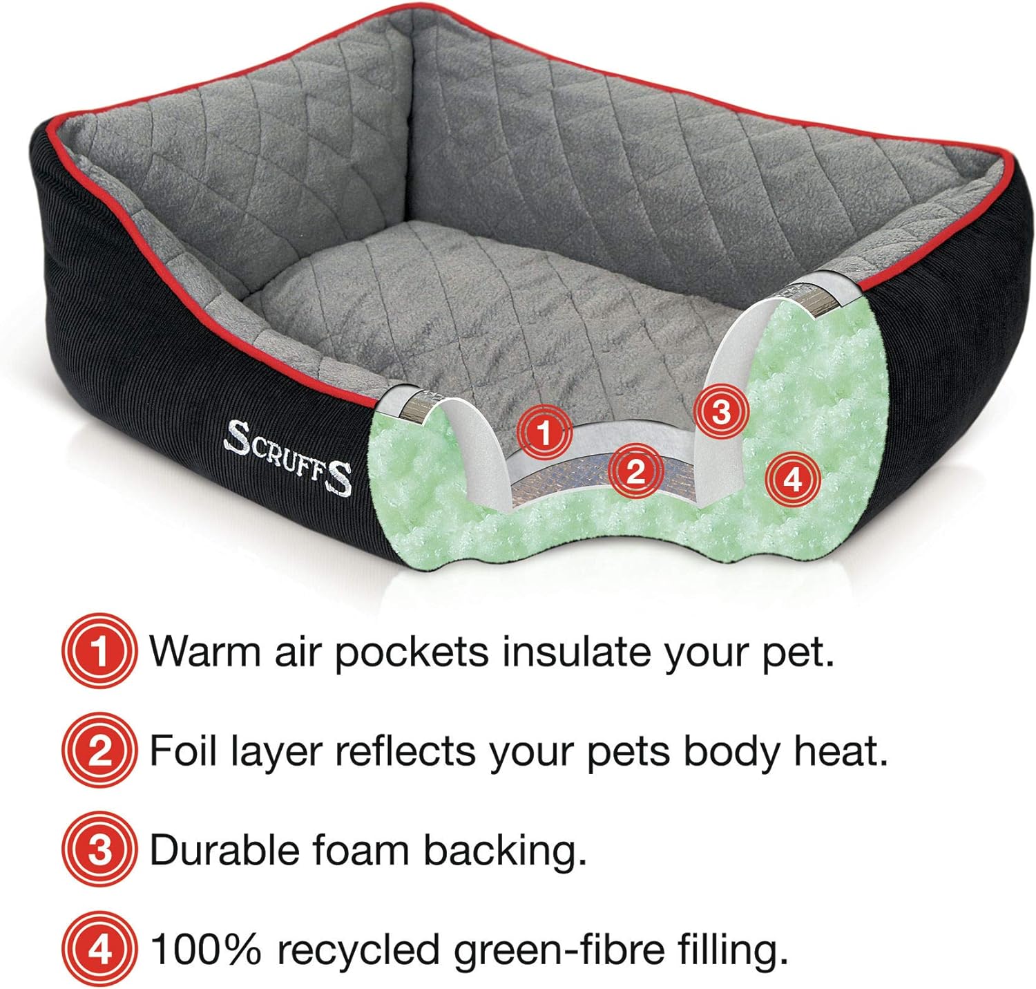 Scruffs Thermal Box Bed Brown XL 90x70cm - Hobbster