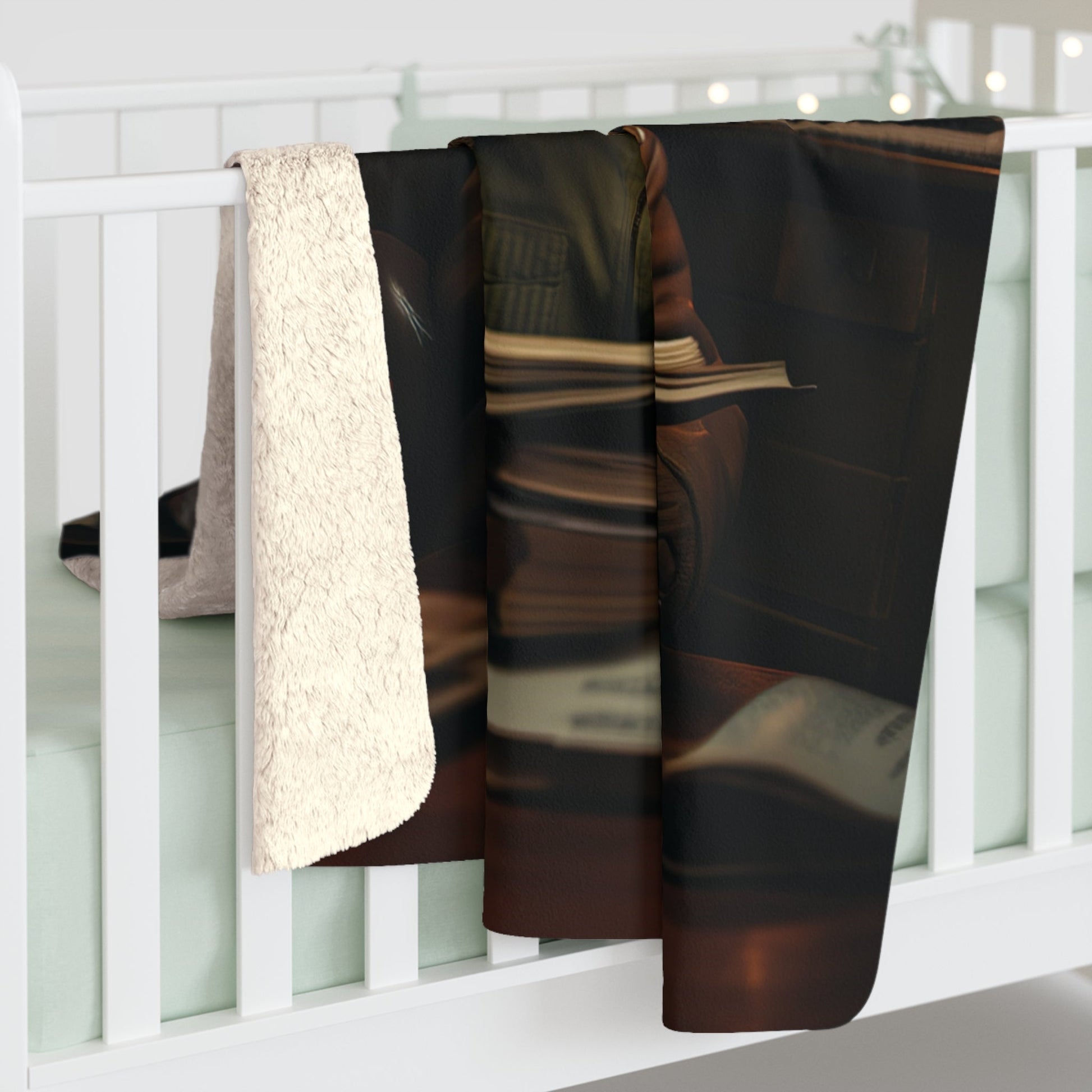 Sherpa Fleece Blanket with vintage Rhodesian Ridgeback dog design - Hobbster