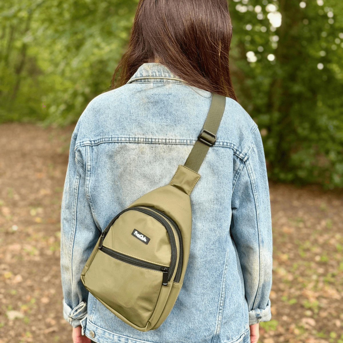 Dog Walking Sling Backpack - Khaki Green - Hobbster