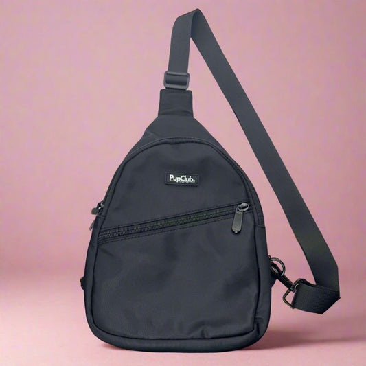 Dog Walking Sling Backpack - Black - Hobbster