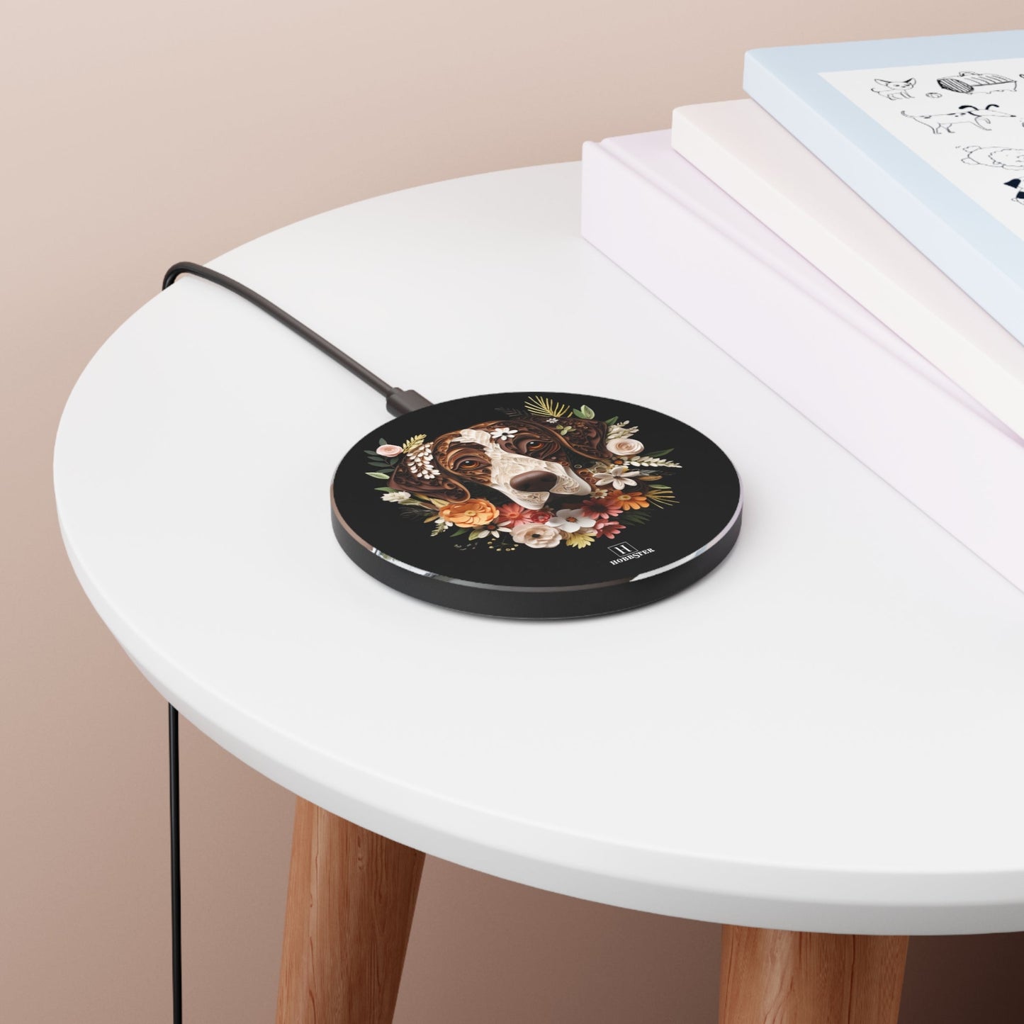 Spoke Wireless 10W Charger Featuring German Short Hair Pointer Paper Quilling Design - Hobbster