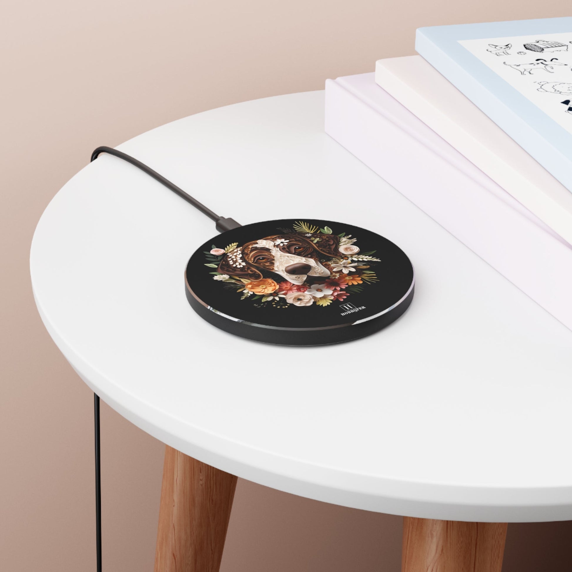 Spoke Wireless 10W Charger Featuring German Short Hair Pointer Paper Quilling Design - Hobbster