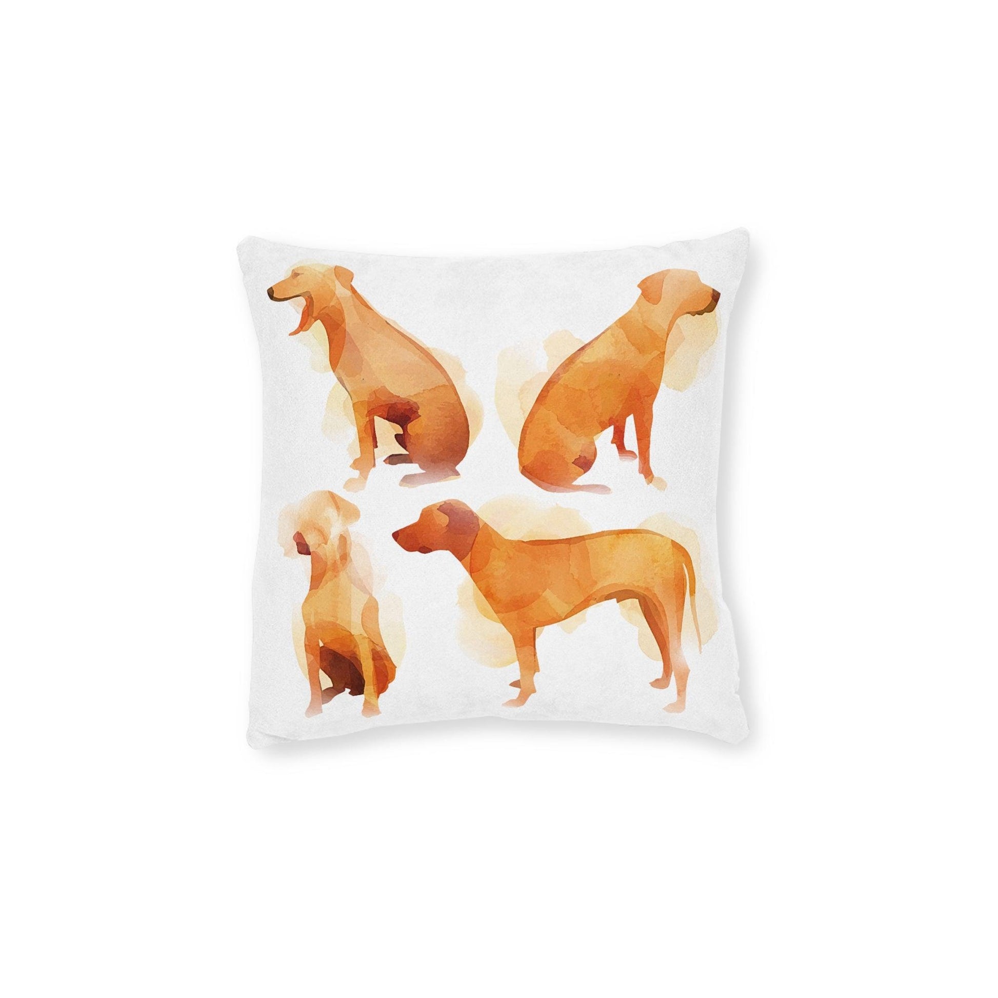 Square cushion with four Rhodesian Ridgebacks design - Hobbster