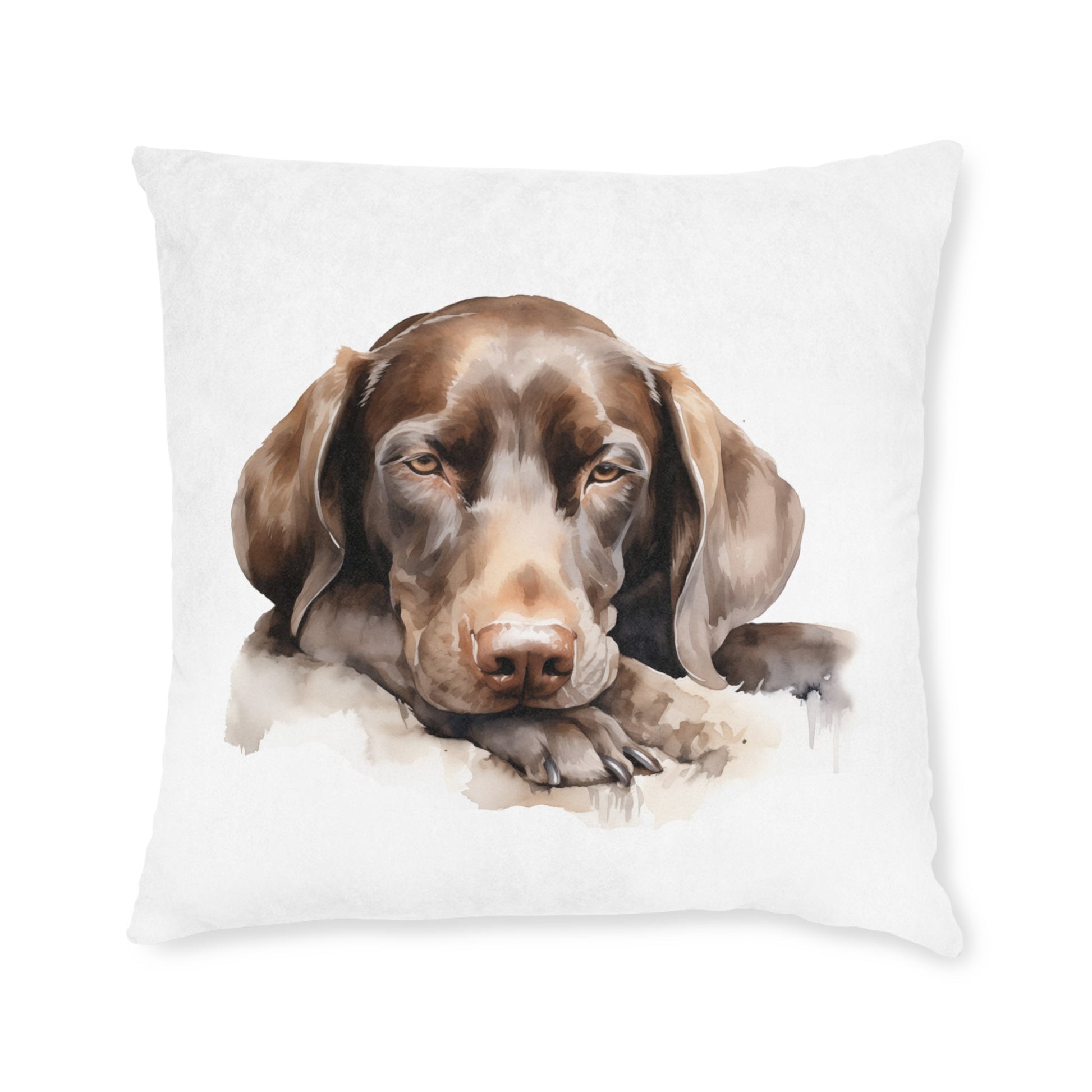 Square cushion with Vizsla Puppy Resting Design - Hobbster