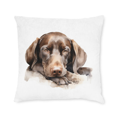 Square cushion with Vizsla Puppy Resting Design - Hobbster