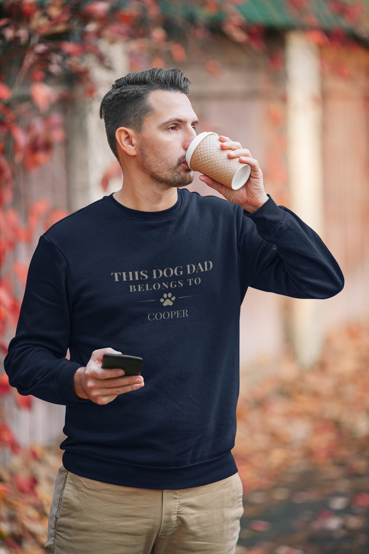 Men's Personalised 'This Dog Dad Belongs To' Sweatshirt