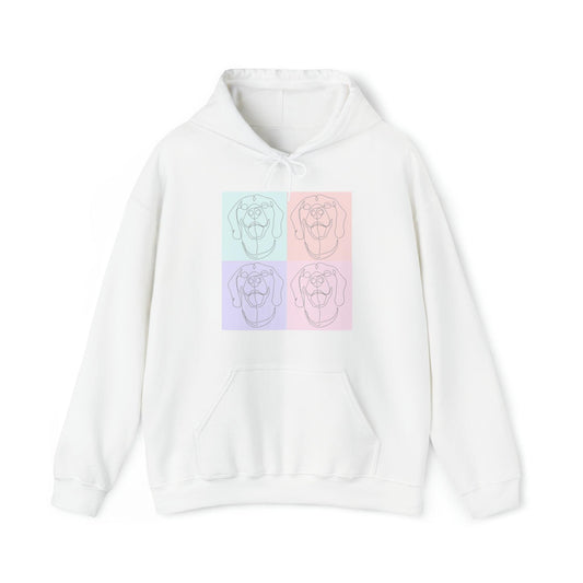 Unisex Heavy Blend™ Hooded Sweatshirt with Rhodesian Ridgeback Tile Effect Design - Hobbster
