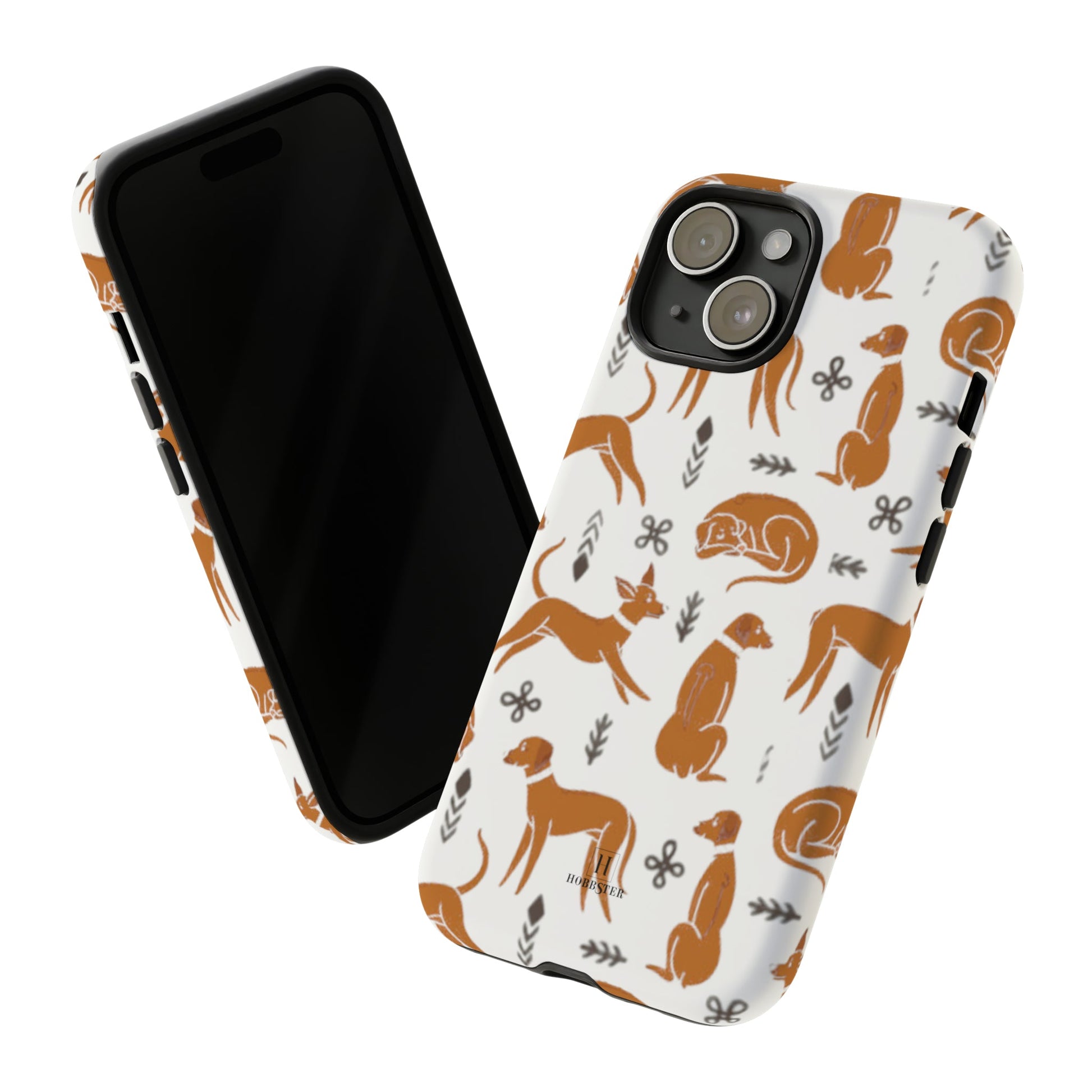 White toughened Mobile Phone Case featuring Multiple Rhodesian Ridgebacks [for iPhone, Samsung and Google Pixel phones] - Hobbster