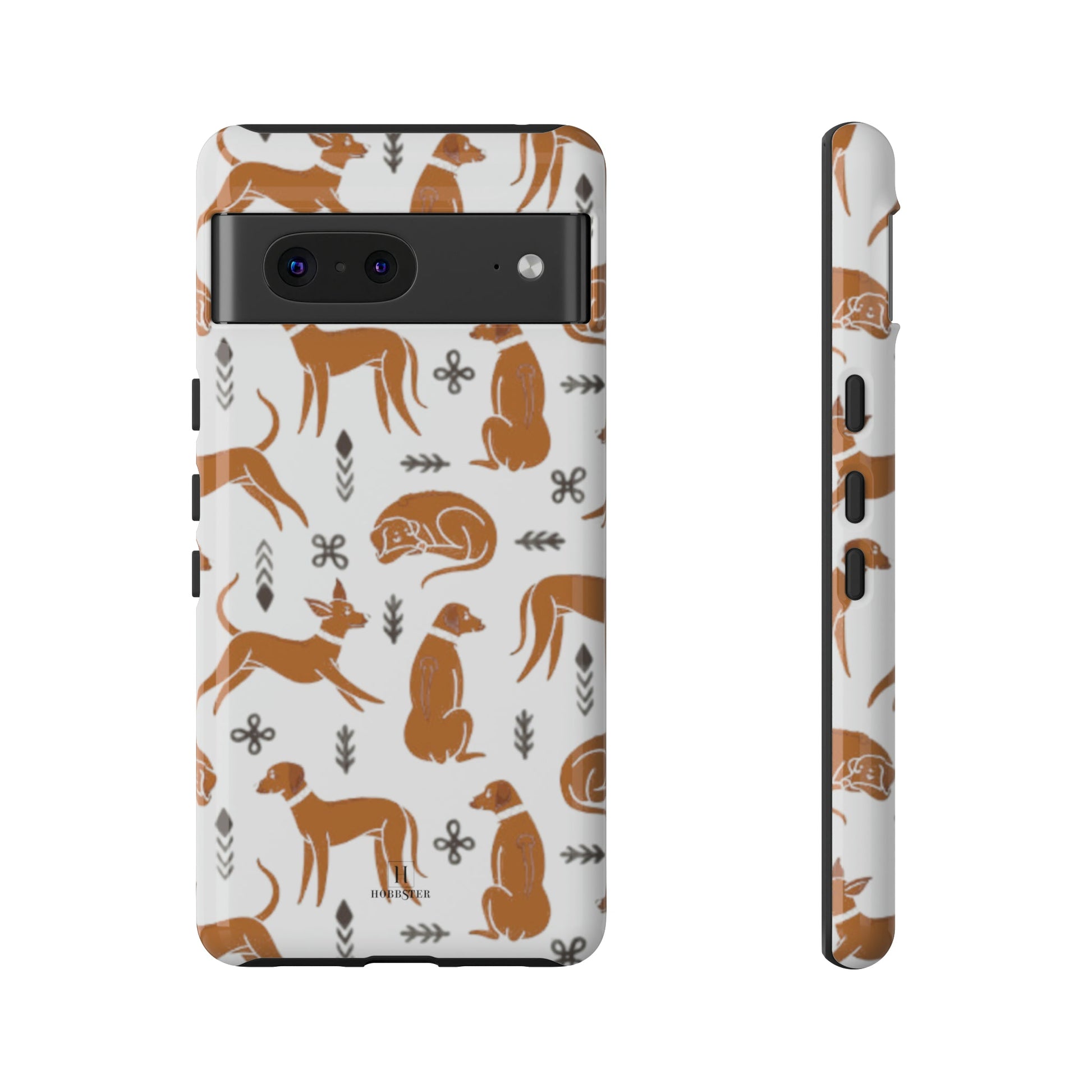 White toughened Mobile Phone Case featuring Multiple Rhodesian Ridgebacks [for iPhone, Samsung and Google Pixel phones] - Hobbster