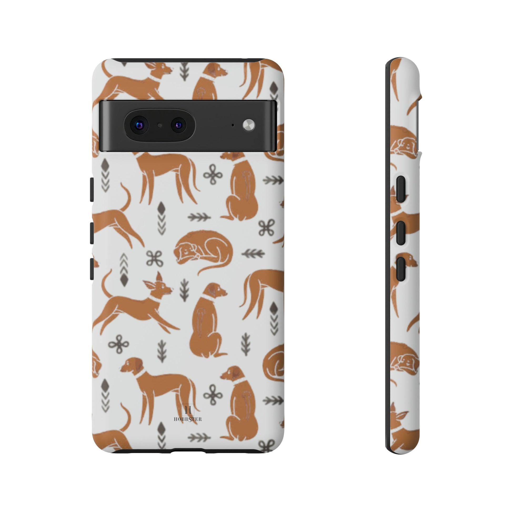 White toughened Mobile Phone Case featuring Multiple Rhodesian Ridgebacks [for iPhone, Samsung and Google Pixel phones] - Hobbster