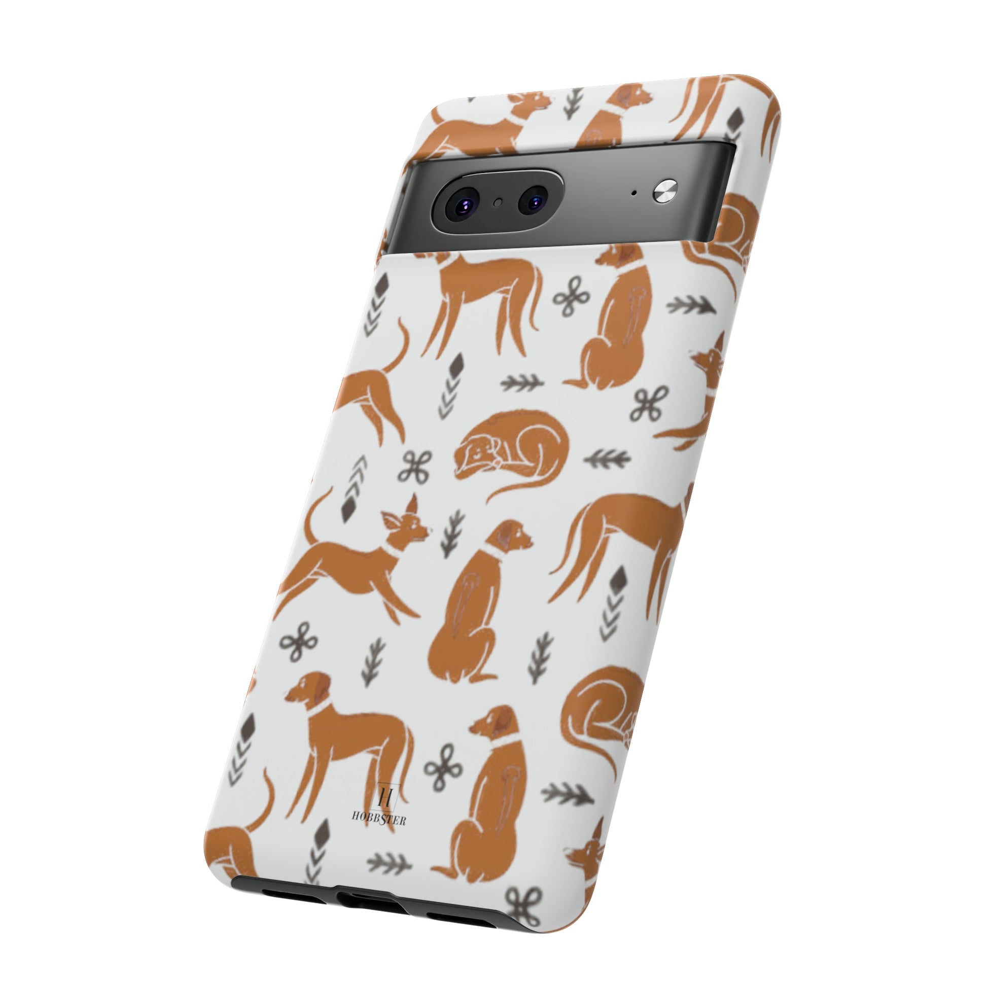 White toughened Mobile Phone Case featuring Multiple Rhodesian Ridgebacks [for iPhone, Samsung and Google Pixel phones] - Hobbster