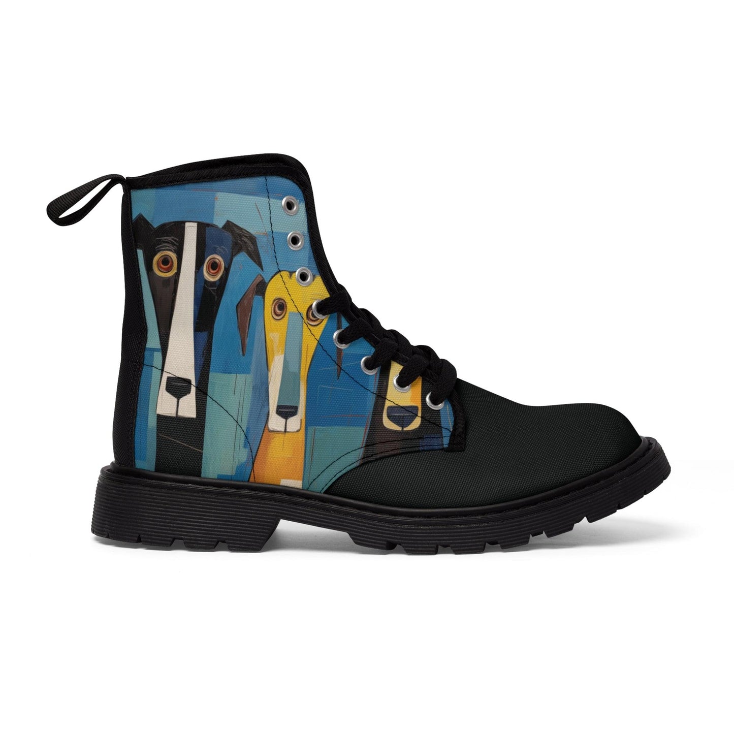 Women's Canvas Boots Featuring The Original Dog Pack - Hobbster
