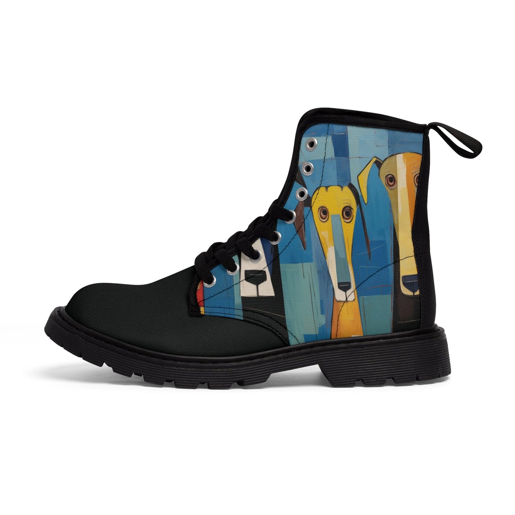 Women's Canvas Boots Featuring The Original Dog Pack - Hobbster