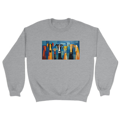 Women's Classic Crewneck Sweatshirt Featuring The Original Dog Pack - Hobbster