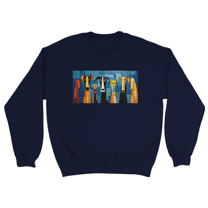 Women's Classic Crewneck Sweatshirt Featuring The Original Dog Pack - Hobbster