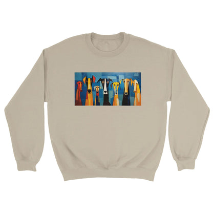 Women's Classic Crewneck Sweatshirt Featuring The Original Dog Pack - Hobbster