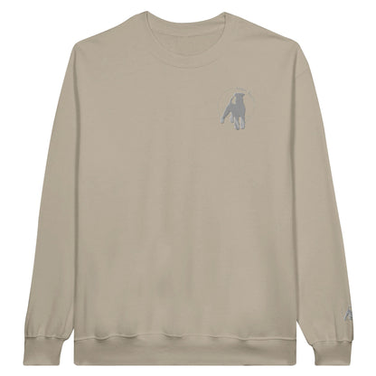 Women's Classic Crewneck Sweatshirt with embroidered Airedale Terrier logo - Hobbster