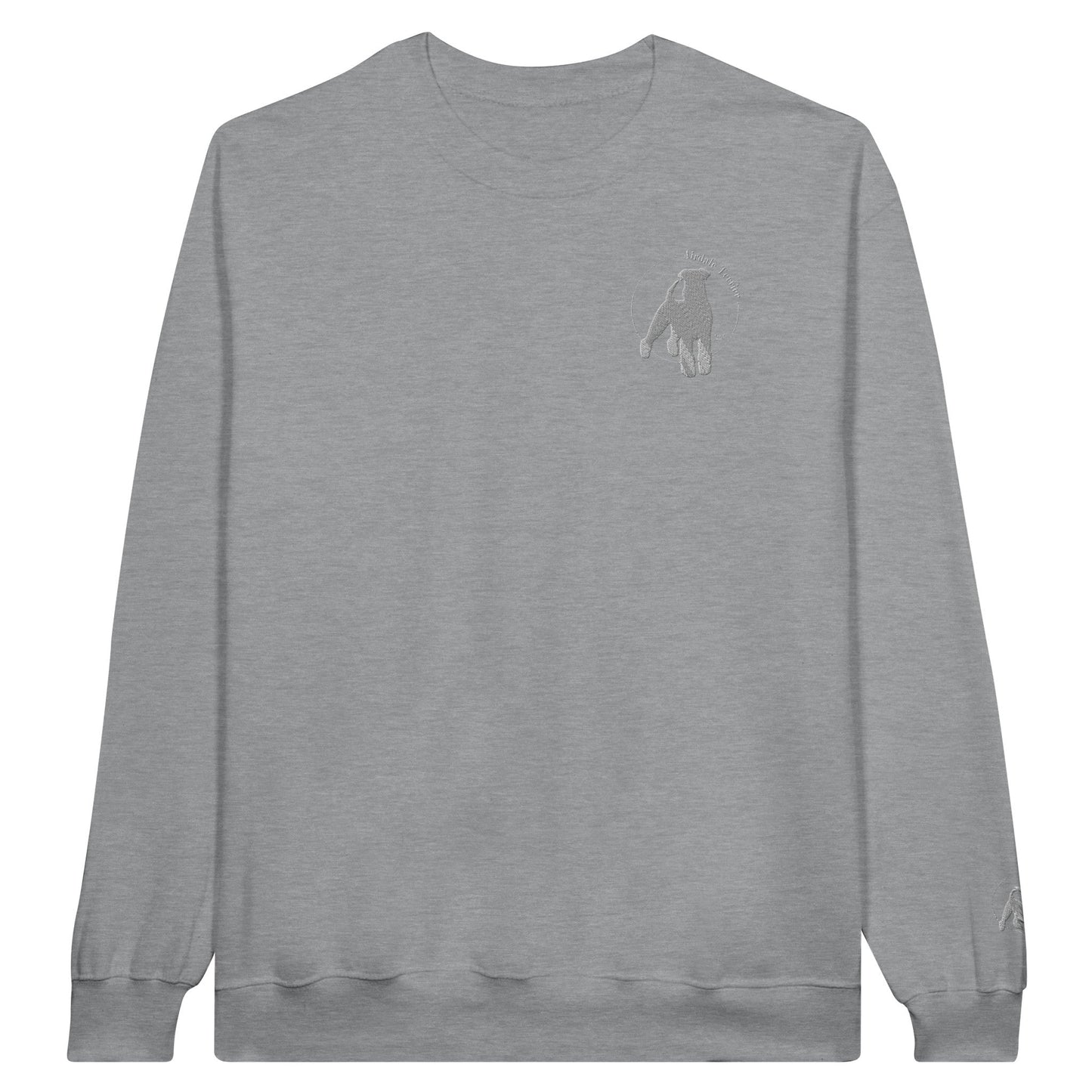 Women's Classic Crewneck Sweatshirt with embroidered Airedale Terrier logo - Hobbster