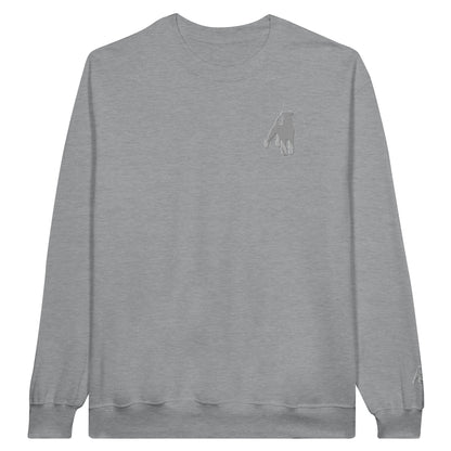 Women's Classic Crewneck Sweatshirt with embroidered Airedale Terrier logo - Hobbster
