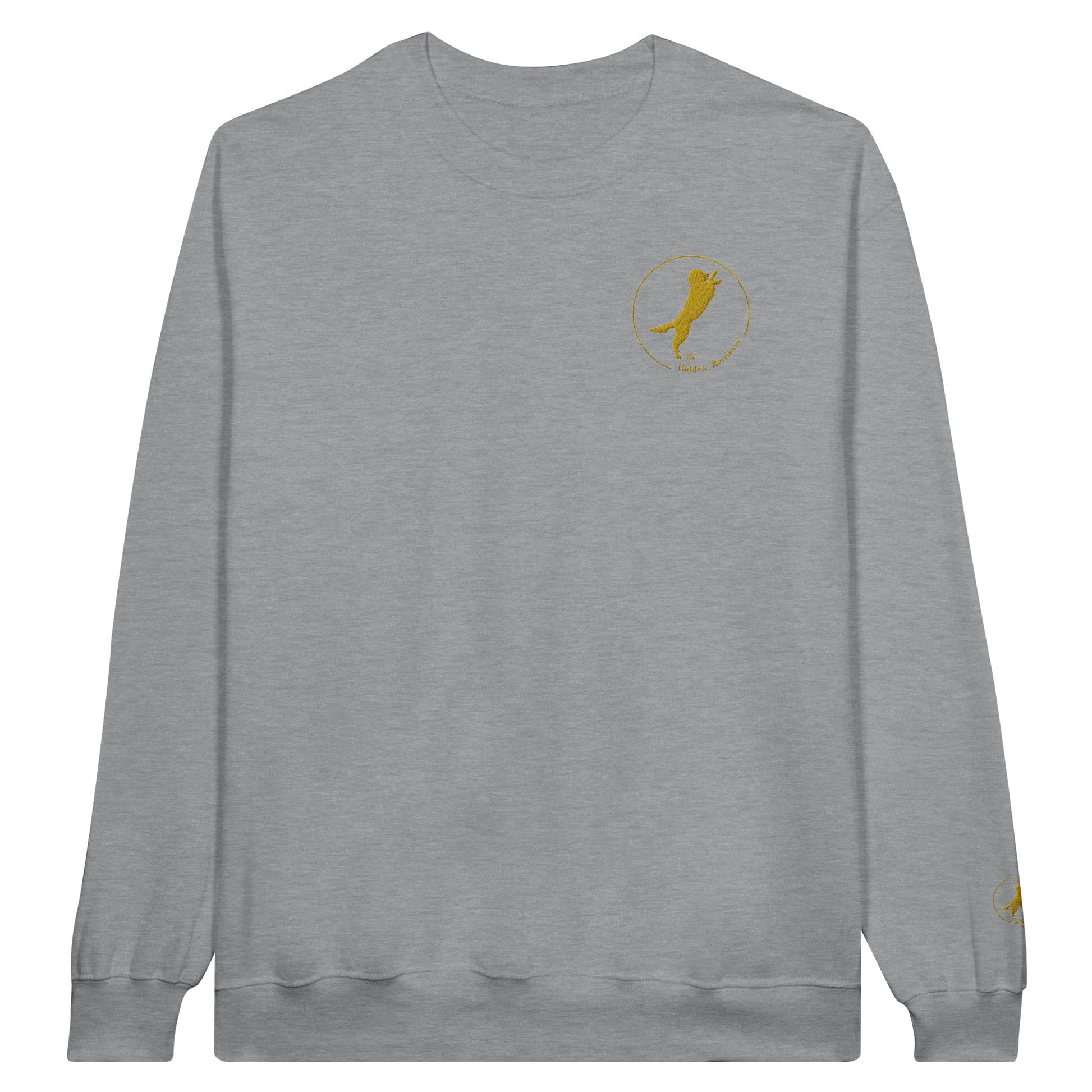 Women's Classic Crewneck Sweatshirt with embroidered Golden Retriever logo - Hobbster