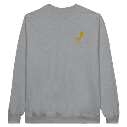 Women's Classic Crewneck Sweatshirt with embroidered Golden Retriever logo - Hobbster