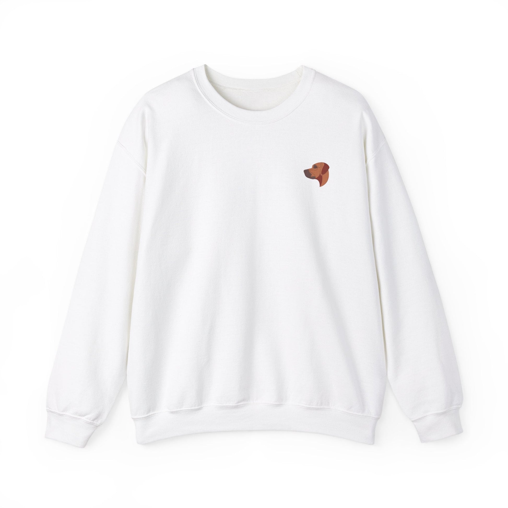 Women's Heavy Blend™ Crewneck Sweatshirt with custom Rhodesian Ridgeback logo design - Hobbster
