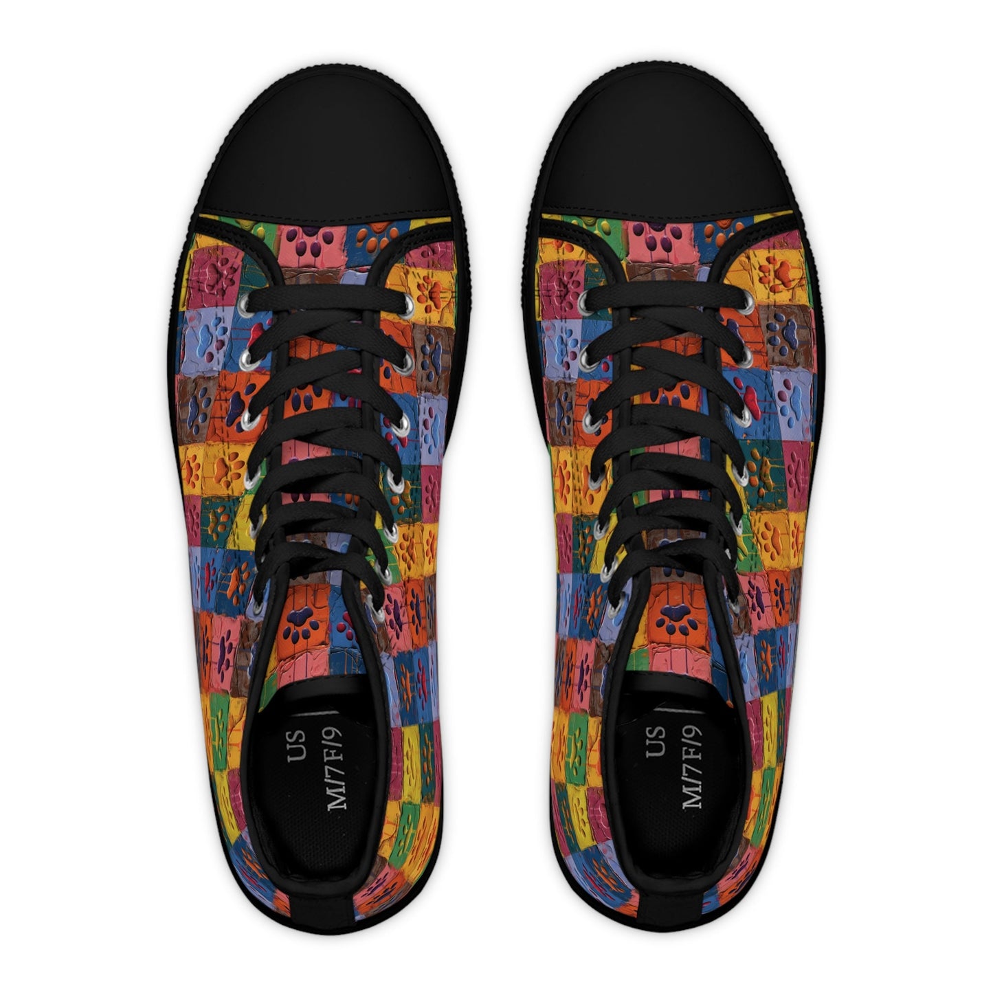 Women's High-Top Featuring Large Painted Paw Prints - Hobbster