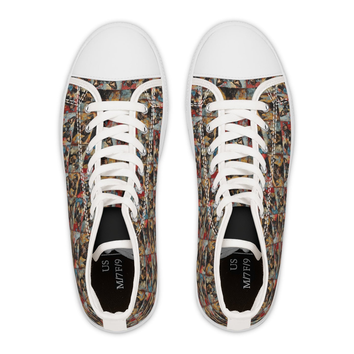 Women's High - Top Featuring Puppy Faces - Hobbster