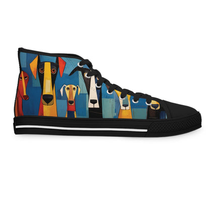 Women's High-Top Trainers Featuring The Original Dog Pack - Hobbster