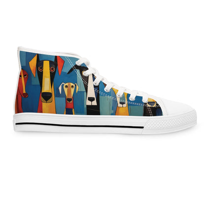Women's High-Top Trainers Featuring The Original Dog Pack - Hobbster