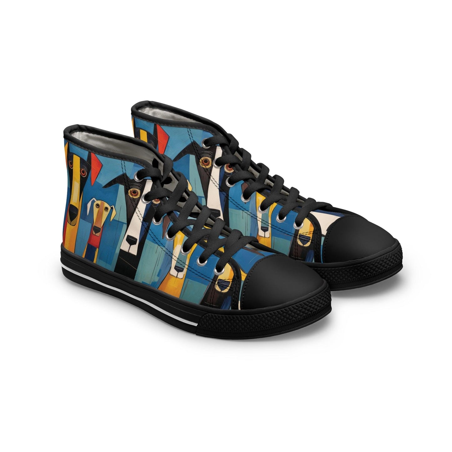 Women's High-Top Trainers Featuring The Original Dog Pack - Hobbster