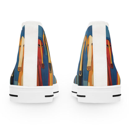 Women's High-Top Trainers Featuring The Original Dog Pack - Hobbster