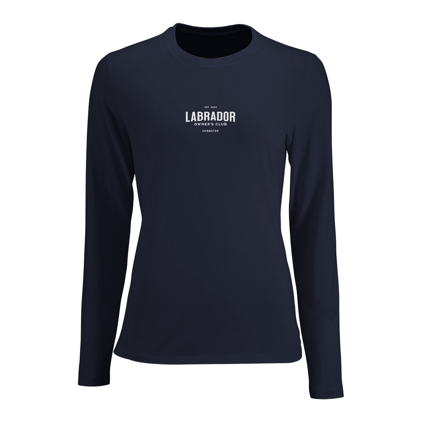 Women's Long Sleeve Fitted T-shirt | Labrador Owners Club - Hobbster