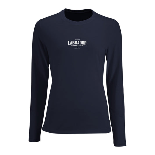 Women's Long Sleeve Fitted T-shirt | Labrador Owners Club - Hobbster