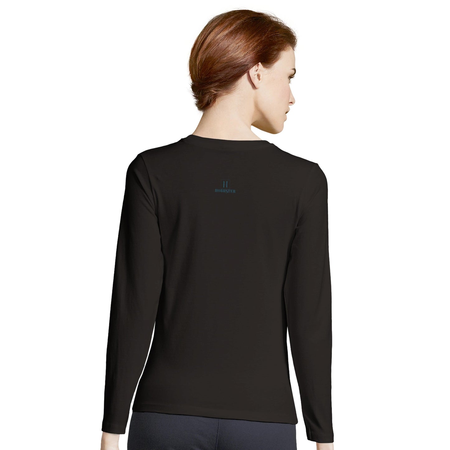 Women's Long Sleeve Fitted T-shirt | Painted Paw - Hobbster