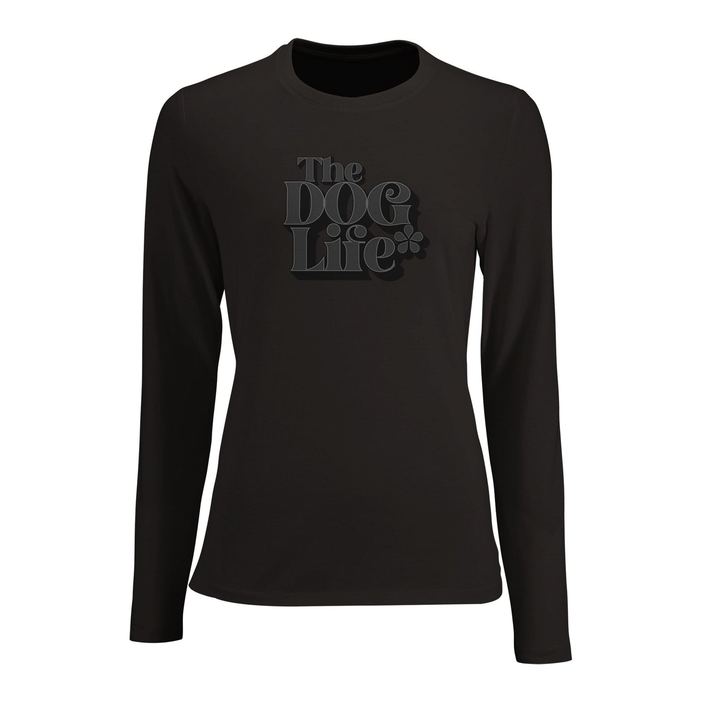 Women's Long Sleeve Fitted T-shirt | The Dog Life - Hobbster