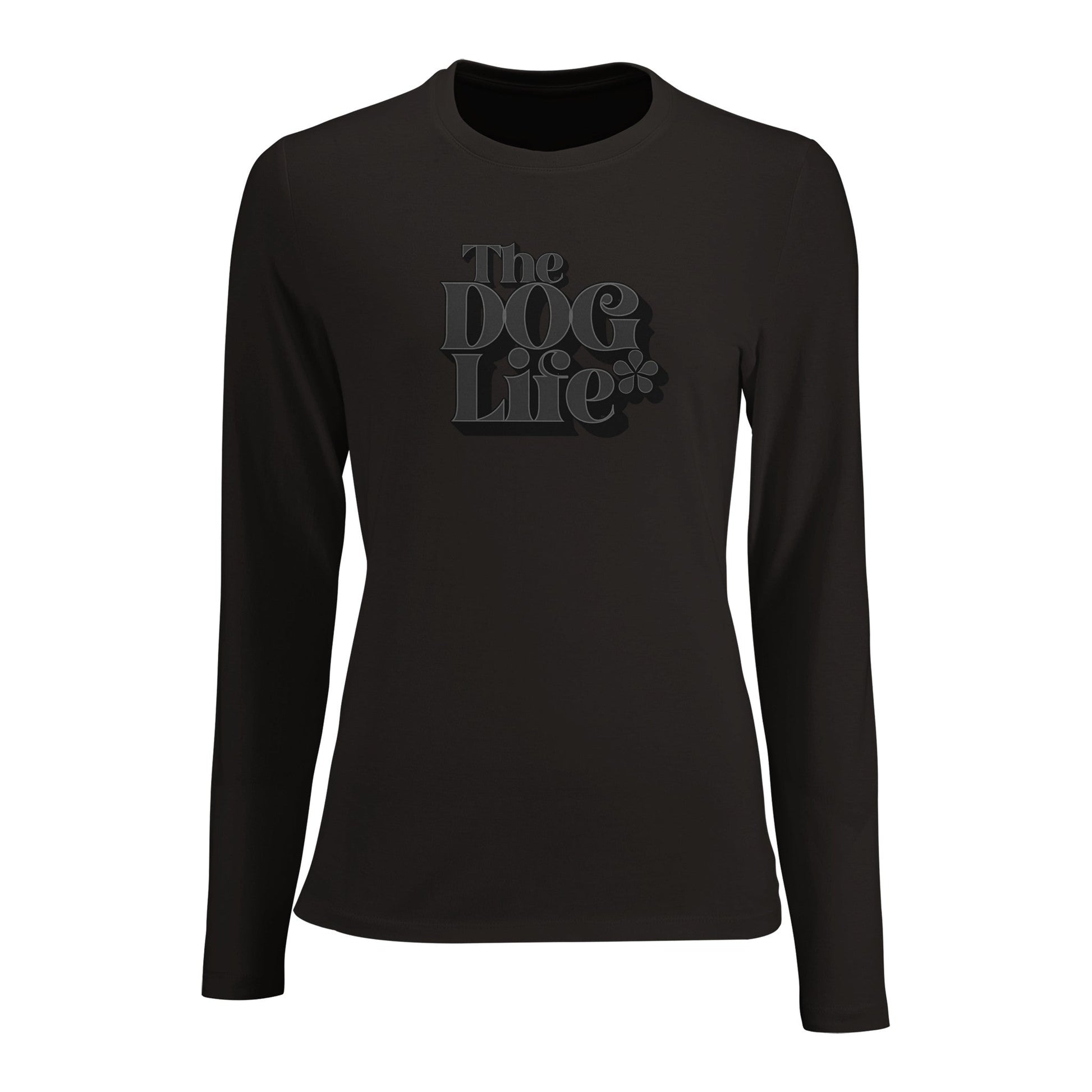 Women's Long Sleeve Fitted T-shirt | The Dog Life - Hobbster