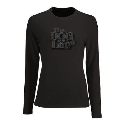 Women's Long Sleeve Fitted T-shirt | The Dog Life - Hobbster