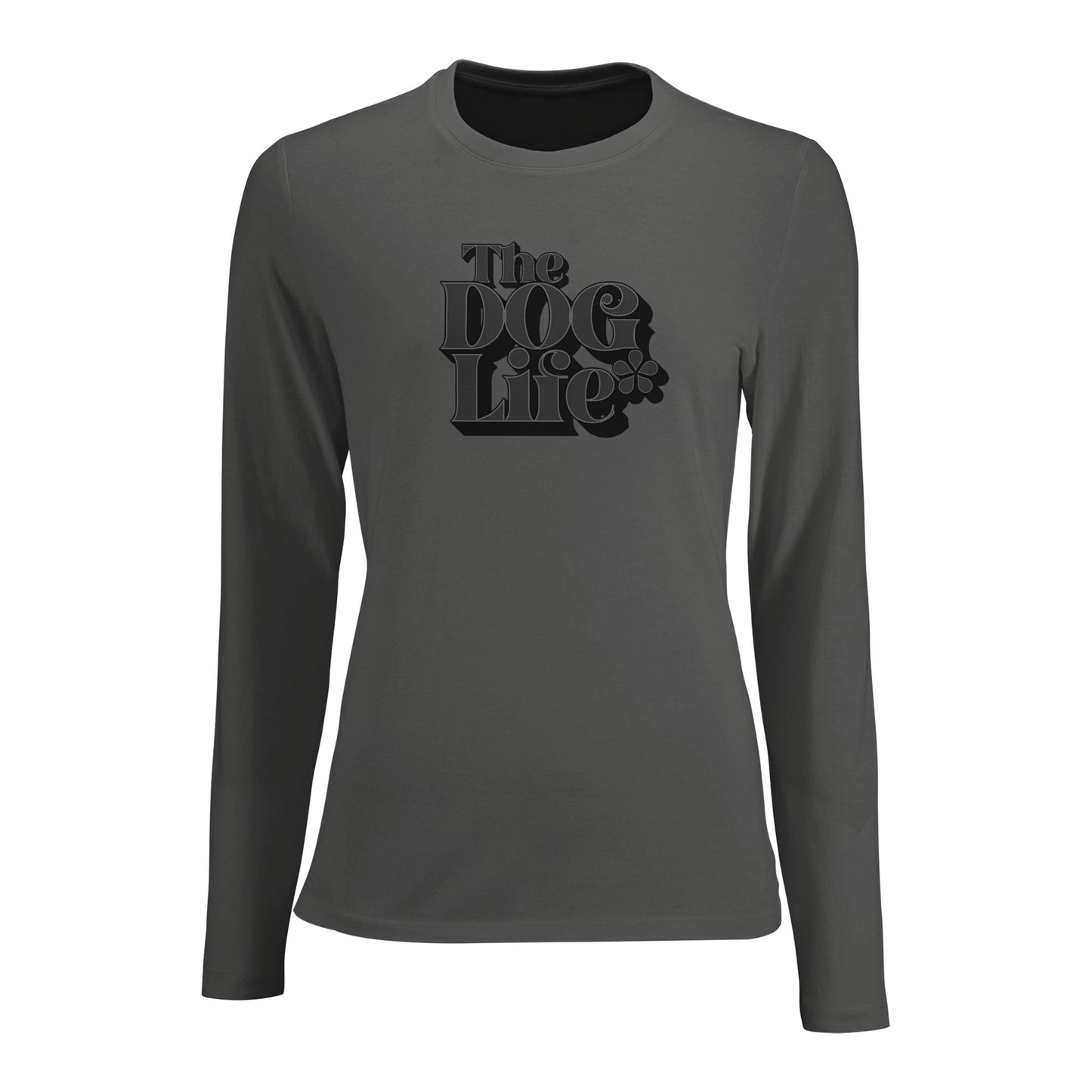 Women's Long Sleeve Fitted T-shirt | The Dog Life - Hobbster