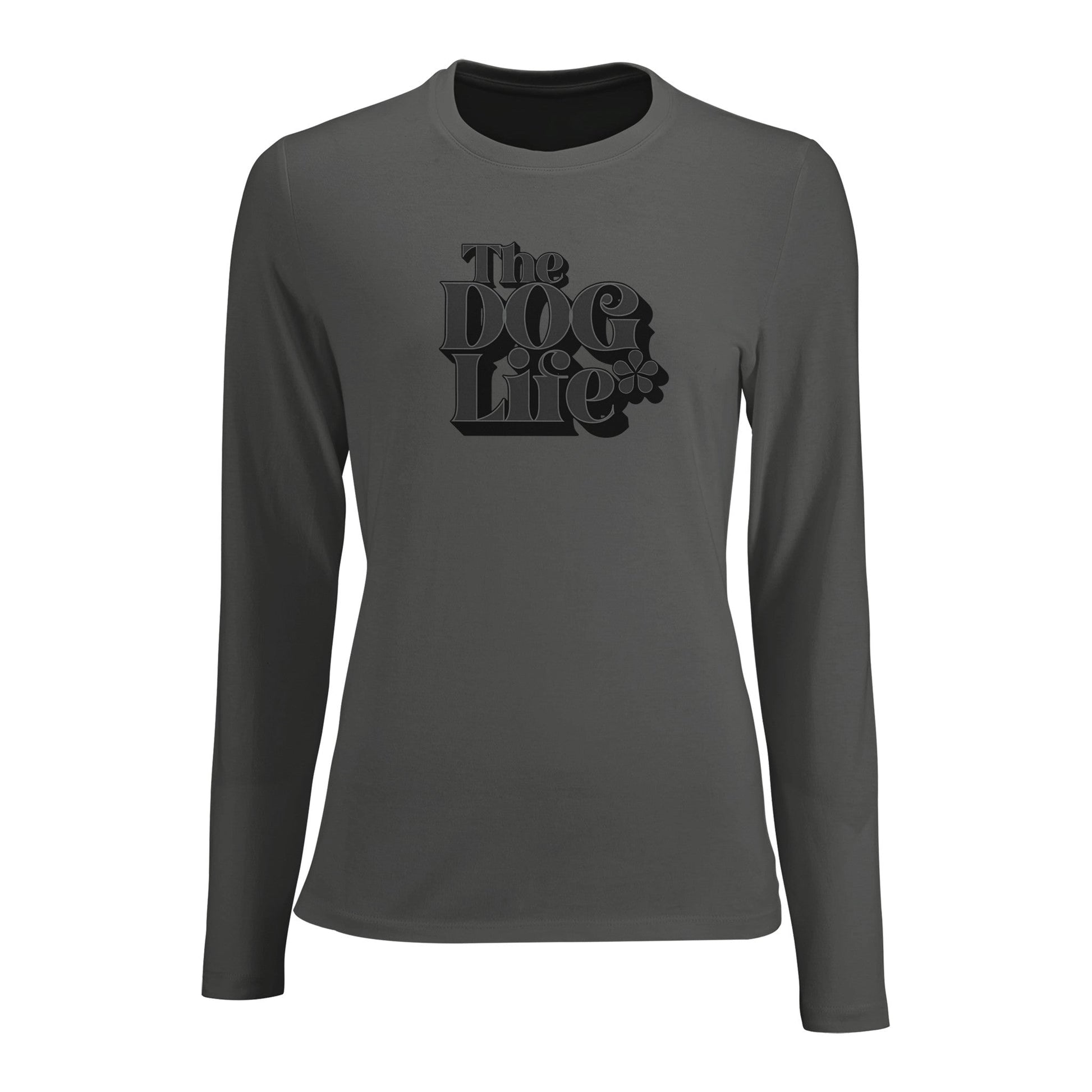 Women's Long Sleeve Fitted T-shirt | The Dog Life - Hobbster