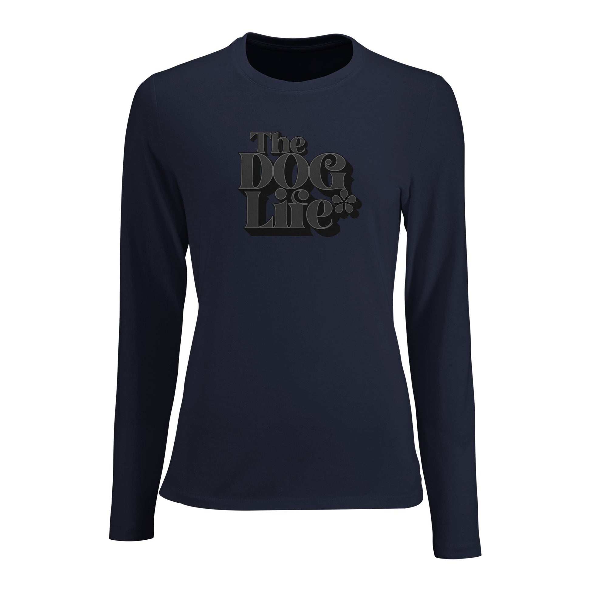Women's Long Sleeve Fitted T-shirt | The Dog Life - Hobbster